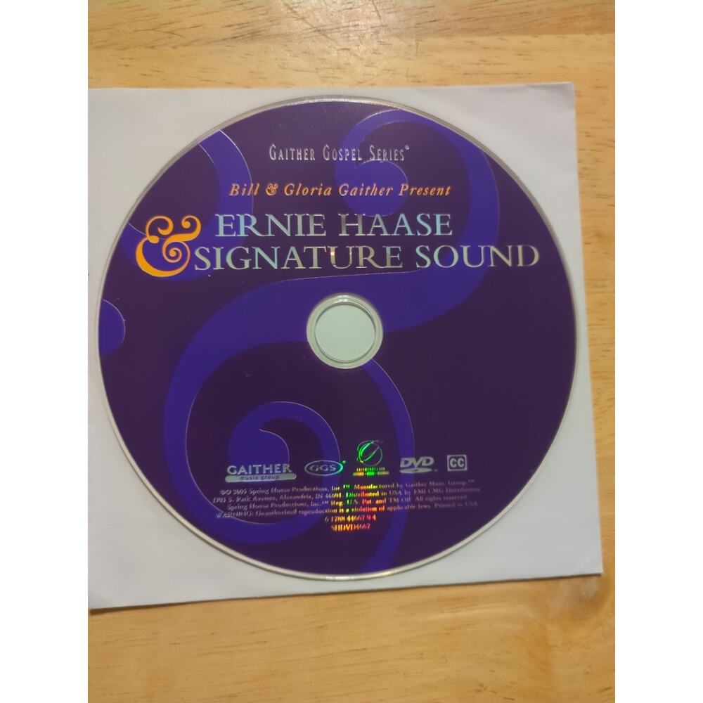 "ERNIE HAASE & SIGNATURE SOUND" GAITHER GOSPEL OOP GOSPEL DVD Disc Only